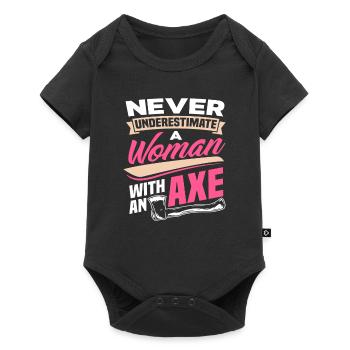 Hache bûcheron sportif passe-temps cadeau - Body à manches courtes Premium Bébé - noir - Devant