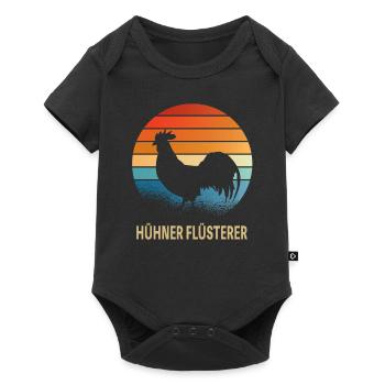 Hühnerflüsterer Huhn Landwirt Hühner Geschenkidee - Baby Premium Kurzarmbody - Schwarz - Vorne