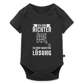 Richter Recht Urteil Amt Geschenk - Baby Premium Kurzarmbody - Schwarz - Vorne