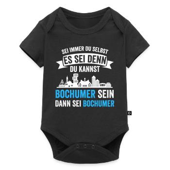 Bochum Skyline Bochumer Ruhrpott Ruhrgebiet Lustig - Baby Premium Kurzarmbody - Schwarz - Vorne