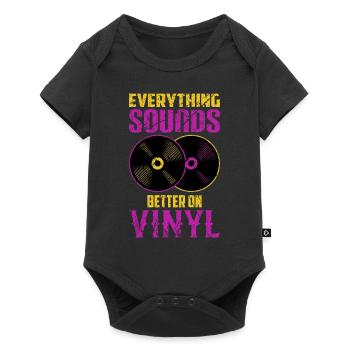 Platine vinyle DJ disques LP - Body à manches courtes Premium Bébé - noir - Devant