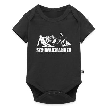 Schwarzfahrer Cooler Ski Fahrer Spruch - Baby Premium Kurzarmbody - Schwarz - Vorne