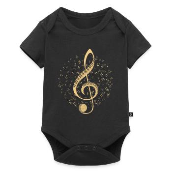 Clé de piano - Body à manches courtes Premium Bébé - noir - Devant