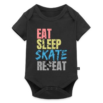 Eat Sleep Skate Repeat - Body à manches courtes Premium Bébé - noir - Devant