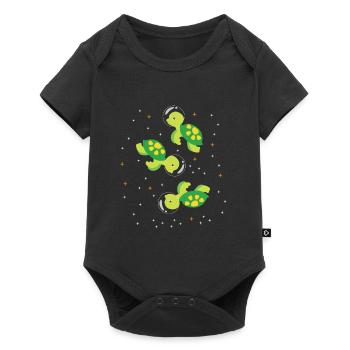 Espace extra-atmosphérique de l'astronaute tortue - Body à manches courtes Premium Bébé - noir - Devant