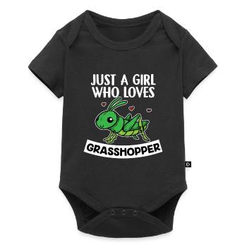 Just A Girl Who Loves Grasshopper Sauterelles - Body à manches courtes Premium Bébé - noir - Devant