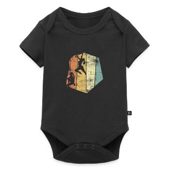 Escalade grimpeurs vintage bouldering - Body à manches courtes Premium Bébé - noir - Devant