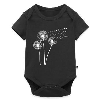 Dandelion Birds Swallow Floral Motif Gift - Baby Premium short-sleeve bodysuit - black - Front
