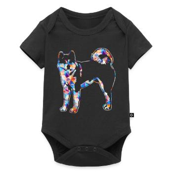 Akita geometrische Hemden - Baby Premium Kurzarmbody - Schwarz - Vorne