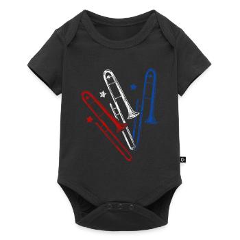 trombone - Baby Premium short-sleeve bodysuit - black - Front