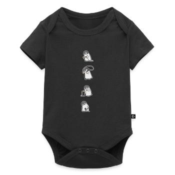 Cadeau de fan de pingouin de corde à sauter - Body à manches courtes Premium Bébé - noir - Devant