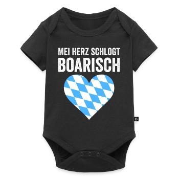 Boarisch Bayern Bayer Bayerisch Bairisch Bayrisch - Baby Premium Kurzarmbody - Schwarz - Vorne