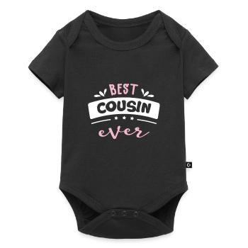 Die Beste Cousine Geschenkidee - Baby Premium Kurzarmbody - Schwarz - Vorne