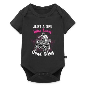 Cool Quadbike Girl Gift Idea - Baby Premium short-sleeve bodysuit - black - Front