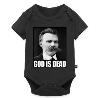 Friedrich Nietzsche | Dieu est mort | Dieu est mort - Body à manches courtes Premium Bébé - noir - Devant
