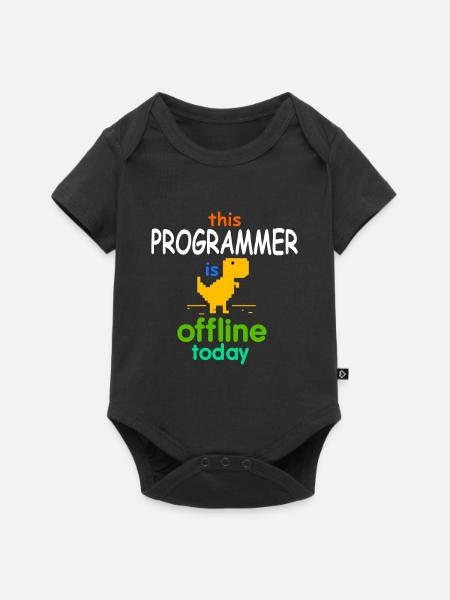 Programmierer ist offline - Baby Premium Kurzarmbody - Schwarz