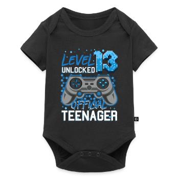 Niveau 13 Unlocked 13 ans Gamer Gamer Garçon - Body à manches courtes Premium Bébé - noir - Devant
