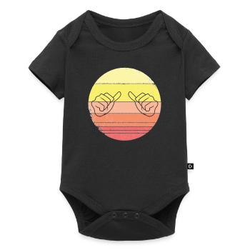 Mains en vintage - Body à manches courtes Premium Bébé - noir - Devant