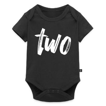 2. Geburtstag Jungen Mädchen Kids 2 Jahre Geschenk - Baby Premium Kurzarmbody - Schwarz - Vorne