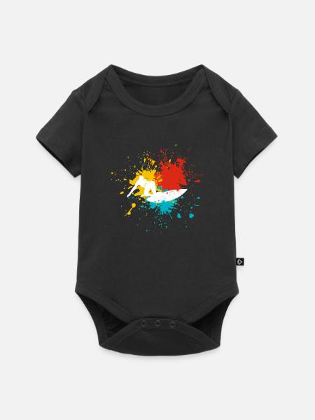 Surfer Surfen - Baby Premium Kurzarmbody - Schwarz