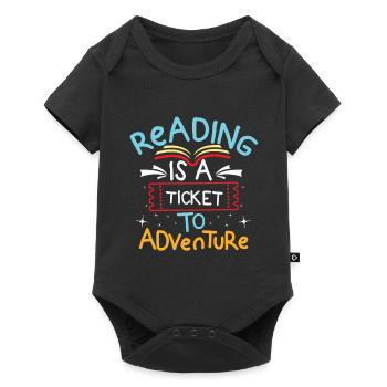 Books books read books novels bookshelf - Baby Premium short-sleeve bodysuit - black - Front