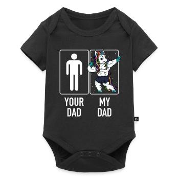 Your Dad My Dad - Son design Boys Unicorn Dad - Body à manches courtes Premium Bébé - noir - Devant
