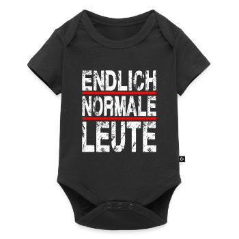 Endlich Normale Leute Design für einen Leute mit - Baby Premium Kurzarmbody - Schwarz - Vorne