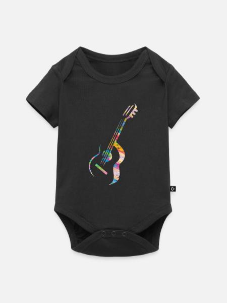 Gitarre Musik Geschenk - Baby Premium Kurzarmbody - Schwarz