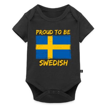 Proud to be Swedish - Baby Premium short-sleeve bodysuit - black - Front