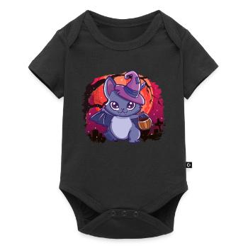 Chauve-souris vampire douce.Joli motif d'Halloween - Body à manches courtes Premium Bébé - noir - Devant