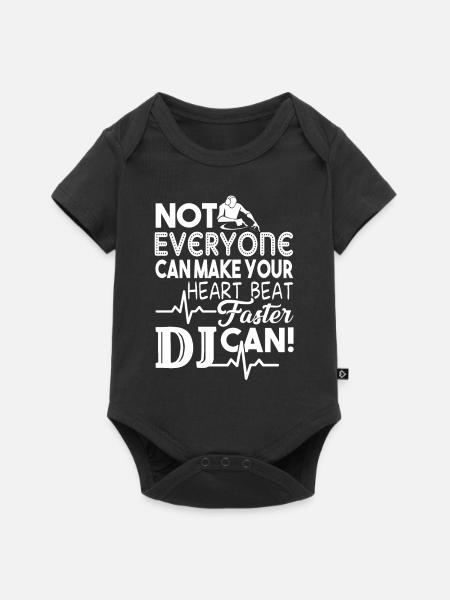 DJ lässt das Herz schneller schlagen - Baby Premium Kurzarmbody - Schwarz