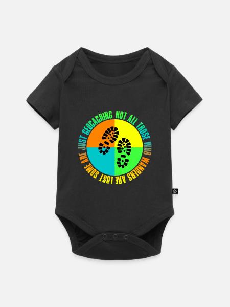 Schnitzeljagd mit Gps Geocaching Geschenk Freunde - Baby Premium Kurzarmbody - Schwarz