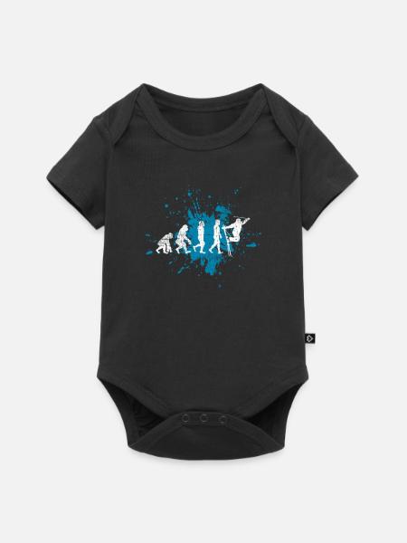 Ski - Baby Premium Kurzarmbody - Schwarz