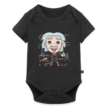 Skull with flowers Best gift - Baby Premium short-sleeve bodysuit - black - Front