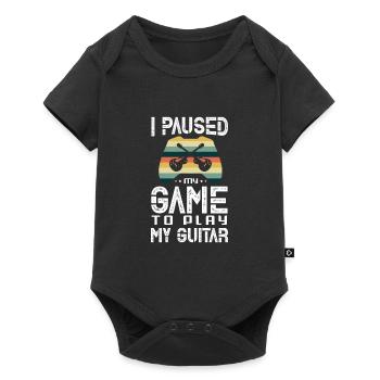 Design de joueur de guitare pour un guitariste - Body à manches courtes Premium Bébé - noir - Devant