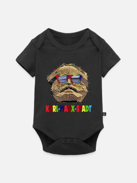 lustiges Chemnitz Karl Marx Stadt Nischel Geschenk - Baby Premium Kurzarmbody - Schwarz