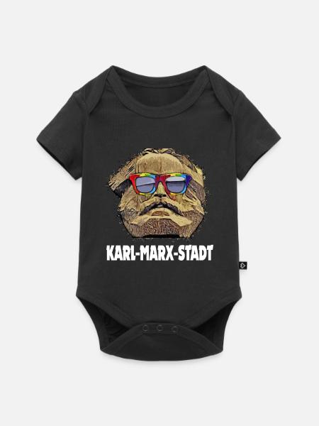 lustiges Chemnitz Karl Marx Stadt Nischel Geschenk - Baby Premium Kurzarmbody - Schwarz