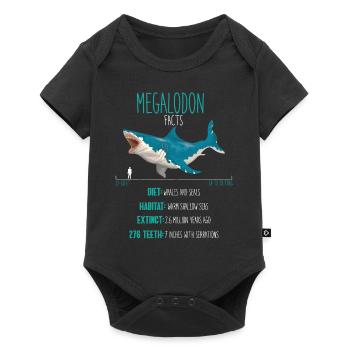 Shark megalodon facts, shark species, shark gift - Baby Premium short-sleeve bodysuit - black - Front