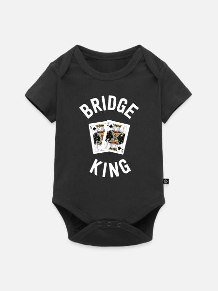 Chemise de pont drôle pour homme Bridge King - Body à manches courtes Premium Bébé - noir