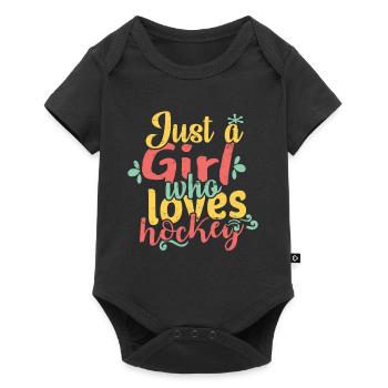 Hockey - Baby Premium Kurzarmbody - Schwarz - Vorne