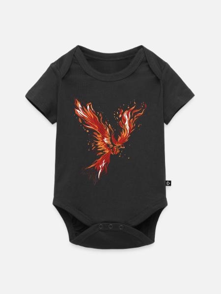 Burning Phoenix - Baby Premium short-sleeve bodysuit - black