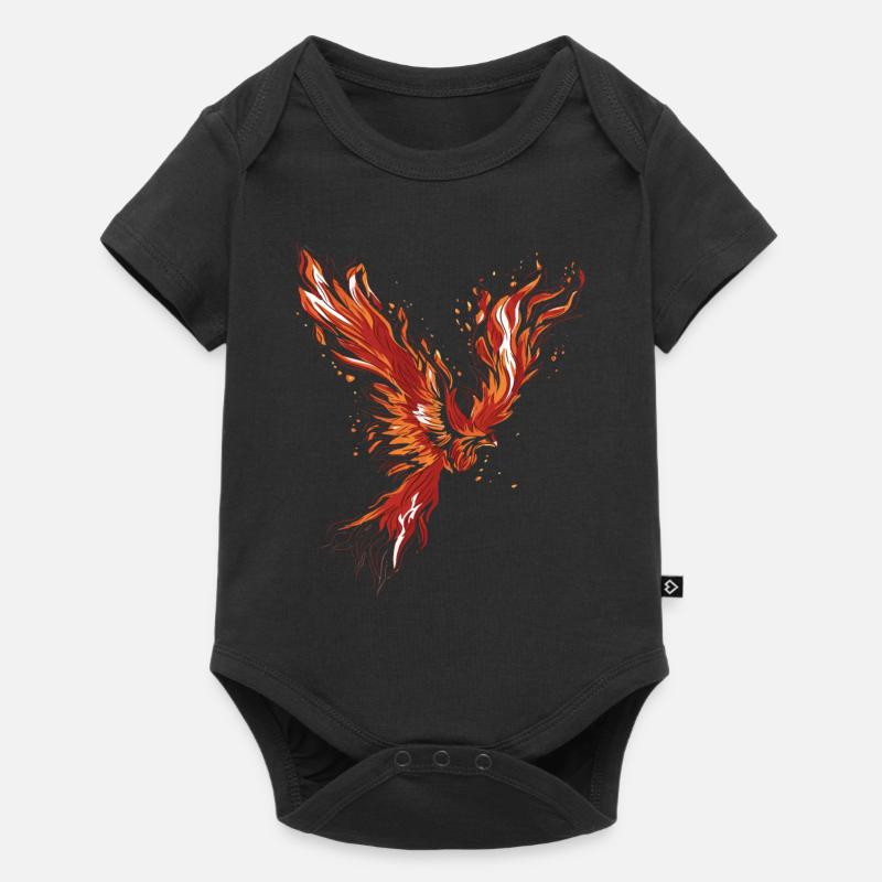 Brennender Phönix - Baby Premium Kurzarmbody - Schwarz