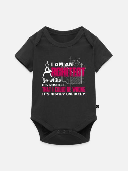Architecte je suis un architecte - Body à manches courtes Premium Bébé - noir
