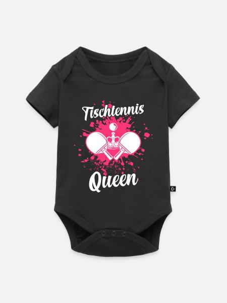 Tischtennis Tischtennisspielerin Tischtennisverein - Baby Premium Kurzarmbody - Schwarz