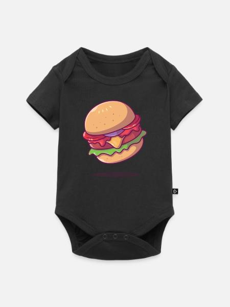 Cheeseburger Favorit Lebensmittel Geschenkidee - Baby Premium Kurzarmbody - Schwarz