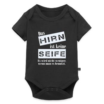 Das Hirn ist keine Seife. Es wird nicht weniger. - Baby Premium Kurzarmbody - Schwarz - Vorne