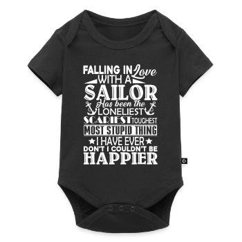 Sailor tombe amoureux de Sailor - Body à manches courtes Premium Bébé - noir - Devant