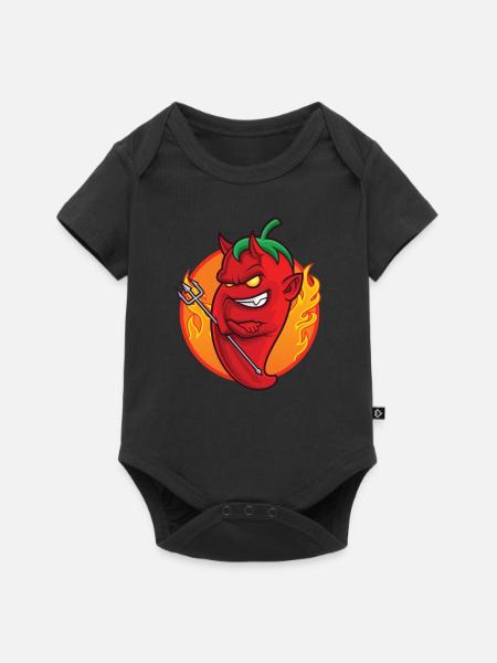 Chili Pfeffer - Baby Premium Kurzarmbody - Schwarz
