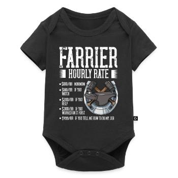 Farrier Horseshoes Blacksmith Hoof Tools Hooves - Baby Premium short-sleeve bodysuit - black - Front