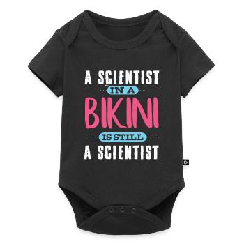 Un scientifique en bikini - Body à manches courtes Premium Bébé - noir - Devant